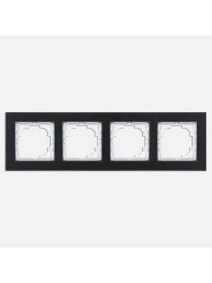 Nilson Siyah Alüminyum 4'lü Çerçeve