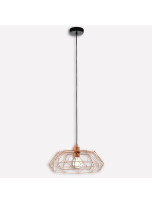 Eglo Vintage Serisi Çelik Dikdörtgen Tekli Vintage Sarkıt Bakır