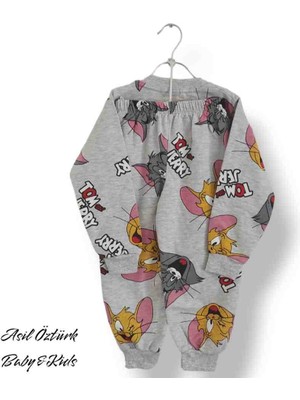 Asil Öztürk Baby & Kids Balam Kız Çocuk Tom ve Jerry Alt Üst Eşofman Takımı Pijama