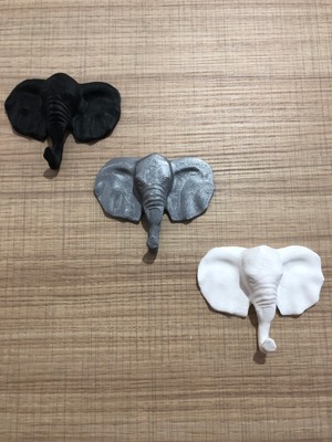 3'lü Fil Modeli Dekoratif Askı