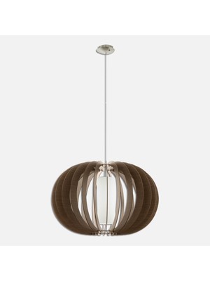 Eglo Stellato Çelik E27 Duy Yuvarlak Tekli Modern Sarkıt Nikel Mat