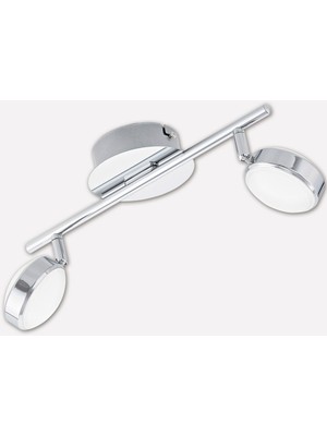 Eglo Salto 5.4 W Ledli LED Duy Yuvarlak Sıvaüstü Spot 2 Adet Gümüş