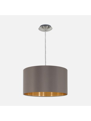 Eglo Maserlo Çelik E27 Duy Yuvarlak Tekli Modern Sarkıt Nikel Mat