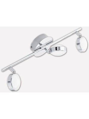 Eglo Salto 5.4 W Ledli LED Duy Yuvarlak Sıvaüstü Spot 3 Adet Gümüş