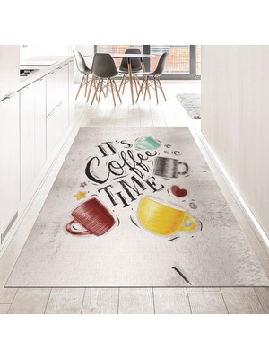 Viyana Home Dijital Baskılı Kaymaz Taban Yıkanabilir Mutfak Halısı Yolluk, V-Mutfak-44-Renkli,