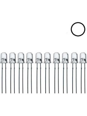 Hobi Mekatronik 5mm Flaşörlü (Yanıp Sönen)Beyaz LED Paketi - 10 Adet