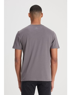 Lee Bisiklet Yaka T-Shirt Anthracite