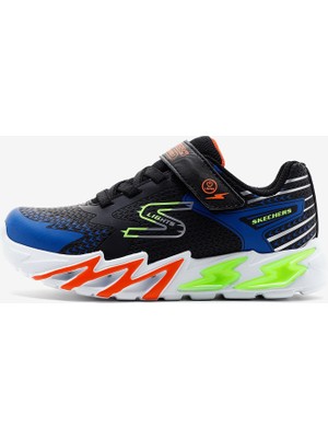Skechers Flex - Glow Bolt Büyük Erkek Çocuk Siyah Işıklı Spor Ayakkabı 400138L Bkbl