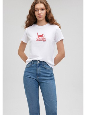 Mavi Kadın Beyaz Tişört - M1612202-620