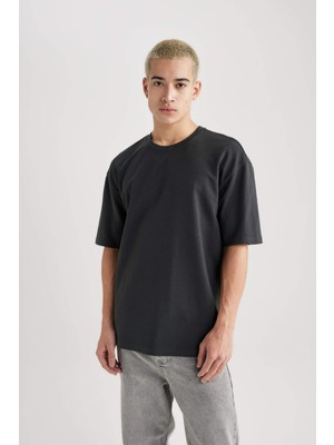 Defacto Erkek Antrasit Tişört - X3926AZ/AR231
