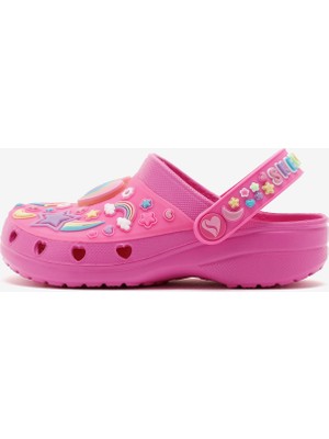 Skechers Heart Charmer - Girly Land Küçük Kız Çocuk Pembe Işıklı Terlik 308406N Hpmt