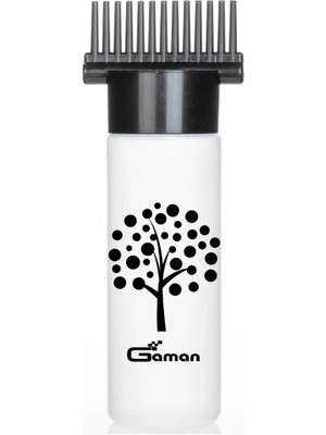 Gaman GMN-102 Saç Boyama Şişesi Saç Bakım Suyu Uygulama Şişesi Yıkanabilir Esnek Taraklı Şişe