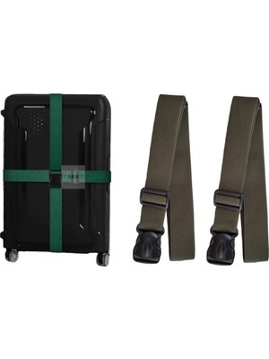Sar Valiz Bavul Emniyet Kemeri 2 Adet Haki