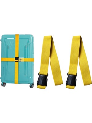 Sar Valiz Bavul Emniyet Kemeri 2 Adet Sarı