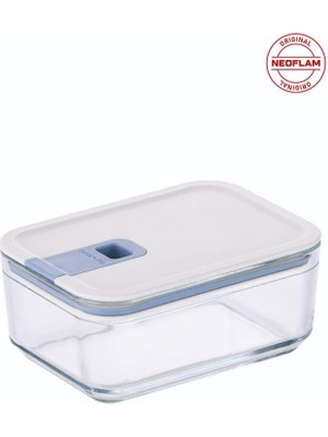 Neoflam Perfect Seal Dikdörtgen Cam Saklama Kabı Bej 1100ML