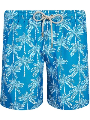 REMSA Erkek Deniz Havuz Şortu Desenli Ctale S274 Mavi