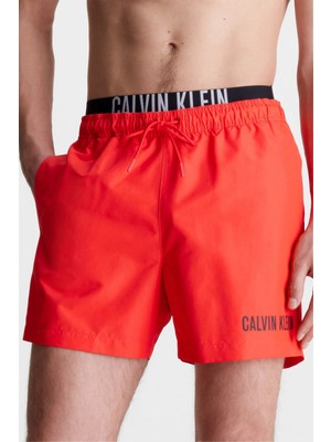 Calvin Klein Çift Bel Detaylı Deniz Şortu Belden Bağlamalı Mayo Short KM0KM00992XM9 Erkek Mayo Short KM0KM00992 Xm9