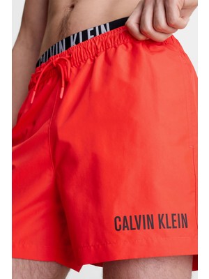 Calvin Klein Çift Bel Detaylı Deniz Şortu Belden Bağlamalı Mayo Short KM0KM00992XM9 Erkek Mayo Short KM0KM00992 Xm9