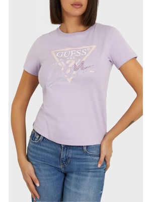 Guess Ss Cn Icon Pamuklu Bisiklet Yaka T Shirt W4GI20I3Z14 Kadın T Shirt W4GI20 I3Z14 G472