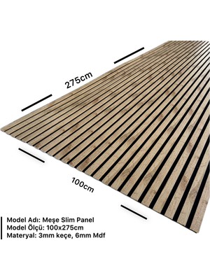 Akustik Slim Duvar Kaplama Paneli 100CM x 275CM