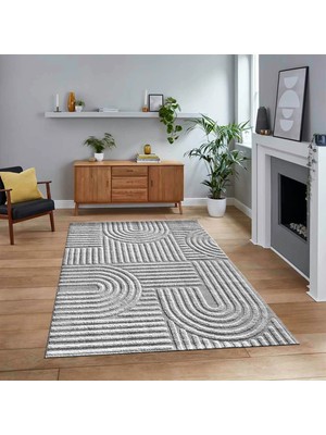 Viyana Home Dijital Baskılı Kaymaz Taban Yıkanabilir Sade Desen Yolluk Mutfak Salon Halısı, V-Sade-01-Gri,