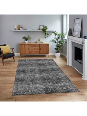 Viyana Home Dijital Baskılı Kaymaz Taban Yıkanabilir Sade Desen Yolluk Mutfak Salon Halısı, V-Sade-35-Gri,