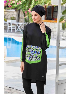 REMSA Likralı Tam Kapalı Tesettür Mayo Carrıe 8223 Siyah