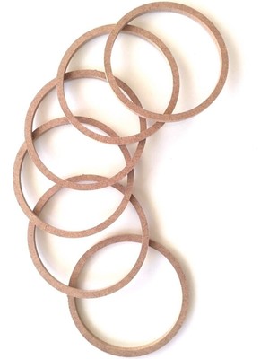 Dekolobi 6 Adet 12 cm Halka Kasnak Makrome Düş Kapanı Ham MDF Boyanabilir Özellikte