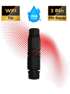 Ttaf Su Geçirmez Saha Montaj Konnektör IP68, Su Geçirmez Kablo Bağlantısı 3 Pin