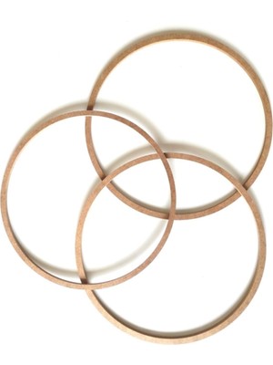 Dekolobi 3'lü 40 cm Mdf Halka Vidasız Makrome Kasnak Düş Kapanı