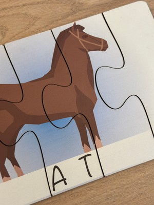 Bella Casa Kids Hayvanlar Öğrenme Eşleme Puzzle Kartı, Puzzle Eğitici Oyuncak, Montessori Eğitim Oyuncak, Motor Zeka