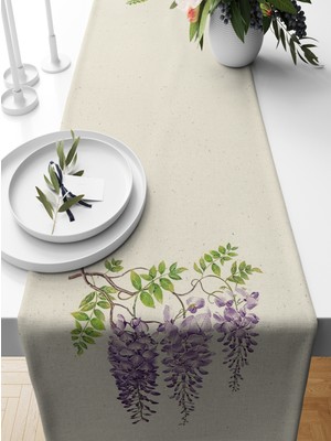 Bertille Home Flower Serisi 140X40 cm Dijital Baskılı Runner