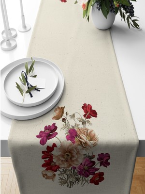 Bertille Home Flower Serisi 140X40 cm Dijital Baskılı Runner