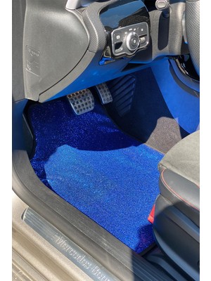 AEA Paspas Takımı Pullu Saks Mavisi Pullu Deri