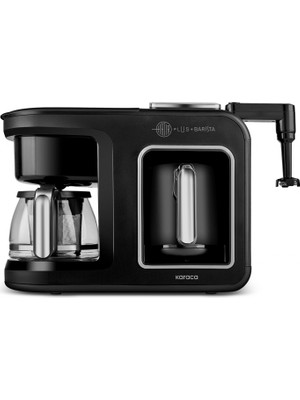 Karaca Hatır Plus Barista 6 In 1 Latte Cappucino ve Közde Türk Kahvesi Makinesi Black Silver