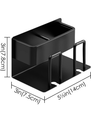 Fsfeng Banyo Için Duvara Monte Diş Fırçalığı, 2 Bardak Diş Fırçası ve Diş Macunu Tutucu Siyah, Duş Için Paslanmaz Çelik Jilet Tutucu, Çok Fonksiyonlu Duş Düzenleyici (Yurt Dışından)