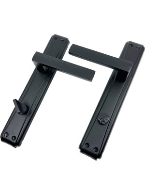 İstanbul Door Handles Lama Aynalı Kapı Kolu Mat Siyah (Wc Sol)