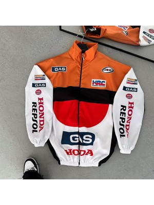 Lushen Unisex Paraşüt Kumaş Oversize Dijital Baskılı Siyah Rüzgarlık Yağmurluk