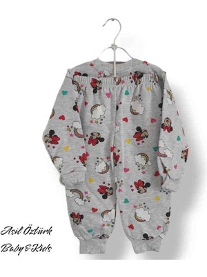 Asil Öztürk Baby & Kids Balam Kız Çocuk Mickey Minnie Mouse Alt Üst Eşofman Takımı Pijama