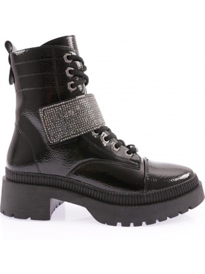 Dgn K9068 Kadin Silver Taş Bantli Bağcikli Bot