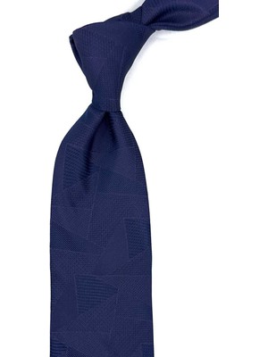 Kravatkolik Lacivert - Mürdüm Motif Desen Mendilli Klasik Kravat KK12297