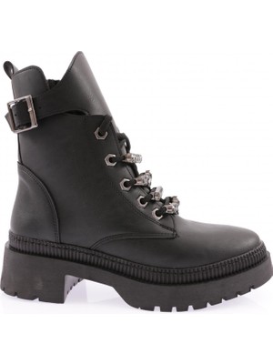 Dgn K9030 Kadin Kristal Taşli Bağcikli  Bot