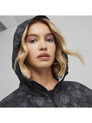 Puma Blossom Allover Print Kadın Siyah Rüzgarlık (624976-01)