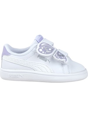 Puma Smash 3.0 Butterfly V Bebek Beyaz Sneaker