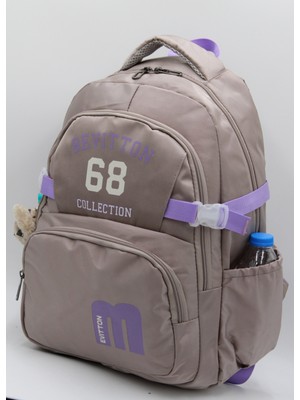 Giray Collection Özel Su Itici Kumaş Vizon-Lila Okul Sırt Çantası 34500