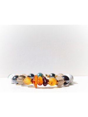 Doğal Taş Bileklik Kolye Stress Sinirr Bilekliği Doğal Taş (Kadın Model)