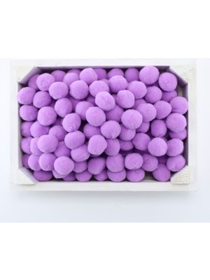 Yumuşak Keçe Peluş Ponpon 50 Adet 2 cm Lila