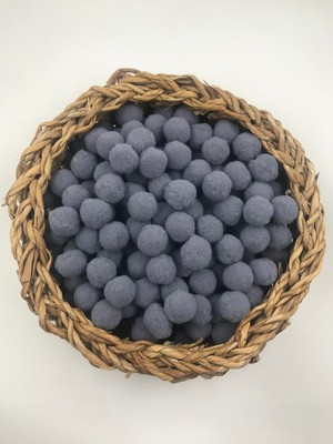 Yumuşak Keçe Peluş Ponpon Füme 50 Adet 2 cm