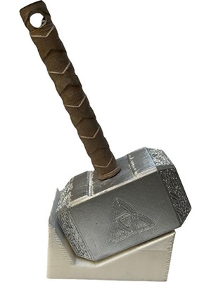 İn3dex Thor'un Çekici ve Standı - Thor Hammer - Mjollnir - 20 cm