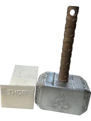 İn3dex Thor'un Çekici ve Standı - Thor Hammer - Mjollnir - 20 cm